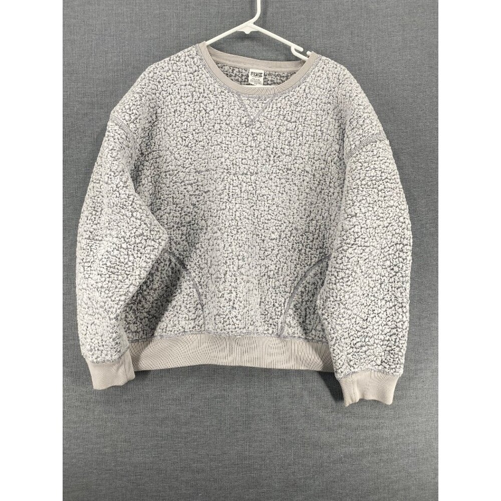 Victoria's Secret PINK Sherpa Oversized Pullover Crewneck Womens L